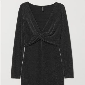 H&M Sparkly Silver Glitter Party Dress